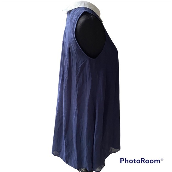 NWT NAVY SWING DRESS WITH PETER PAN COLLAR 💋💋 - Picture 7 of 9